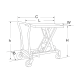 Stół podnośnikowy nożycowy jezdny podnośnik nożycowy hydrauliczny 200 kg Viber System kod: SNJ20 - 3